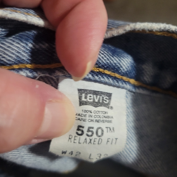 Vintage Levi's 550 Relaxed Fit Jeans Mens 42x32 Y2K - Picture 7 of 8